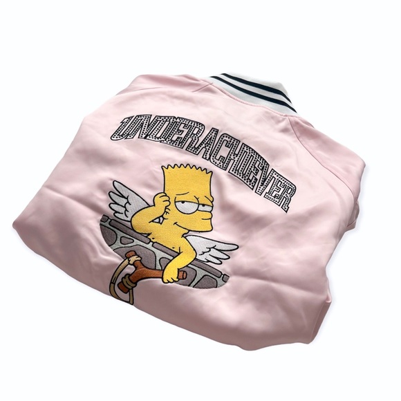 The Simpsons Jackets & Blazers - SIMPSONS 20th Century Fox BART Women Zip Light Weight JACKET Underachiever PINK